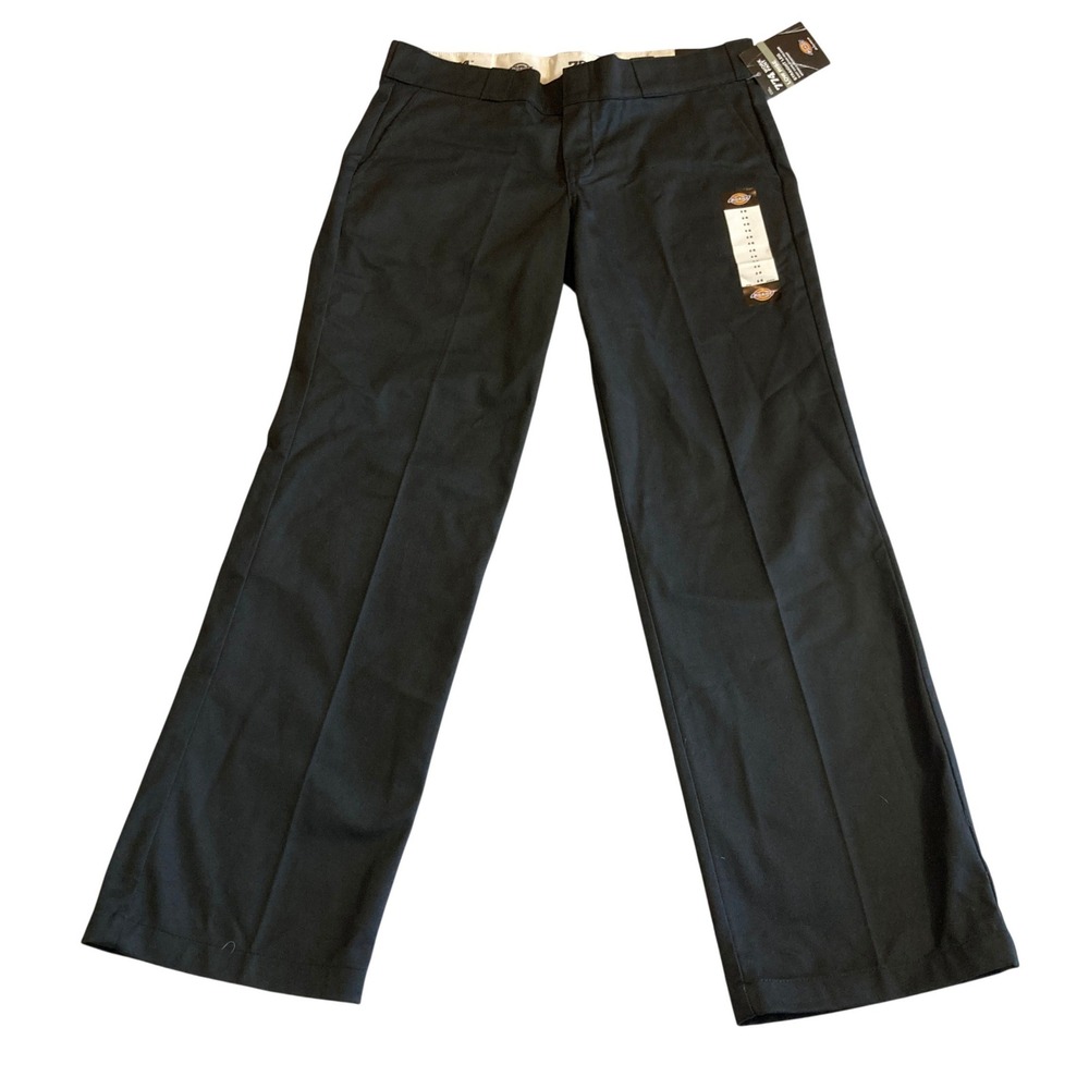 NEW Dickies 774 Original Fit Work Pants Women 8R Black Low Rise Straight Leg NWT